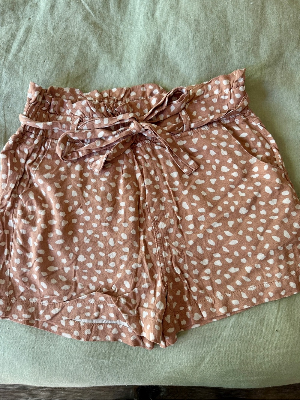 Thread & Supply Animal Print Tie-Waist Shorts